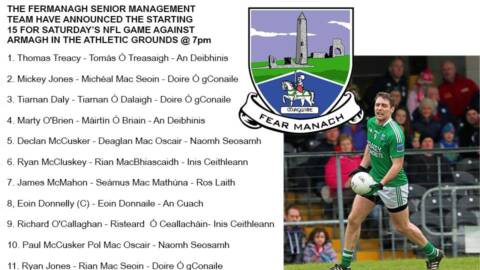 Fermanagh team v Armagh 07.03.2015