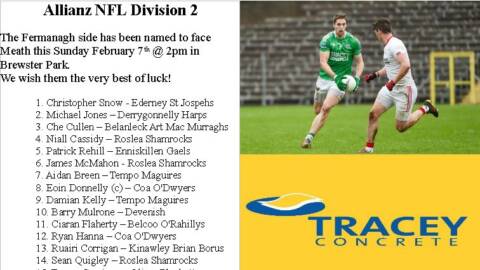 Fermanagh TEAM named v Meath