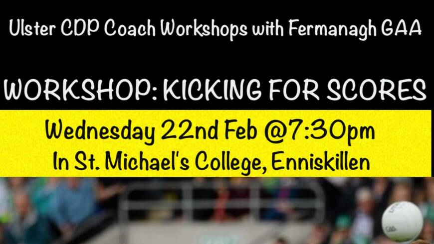 COACHING WORKSHOP: Kicking for Scores