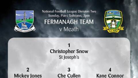 Fermanagh TEAM named v Meath